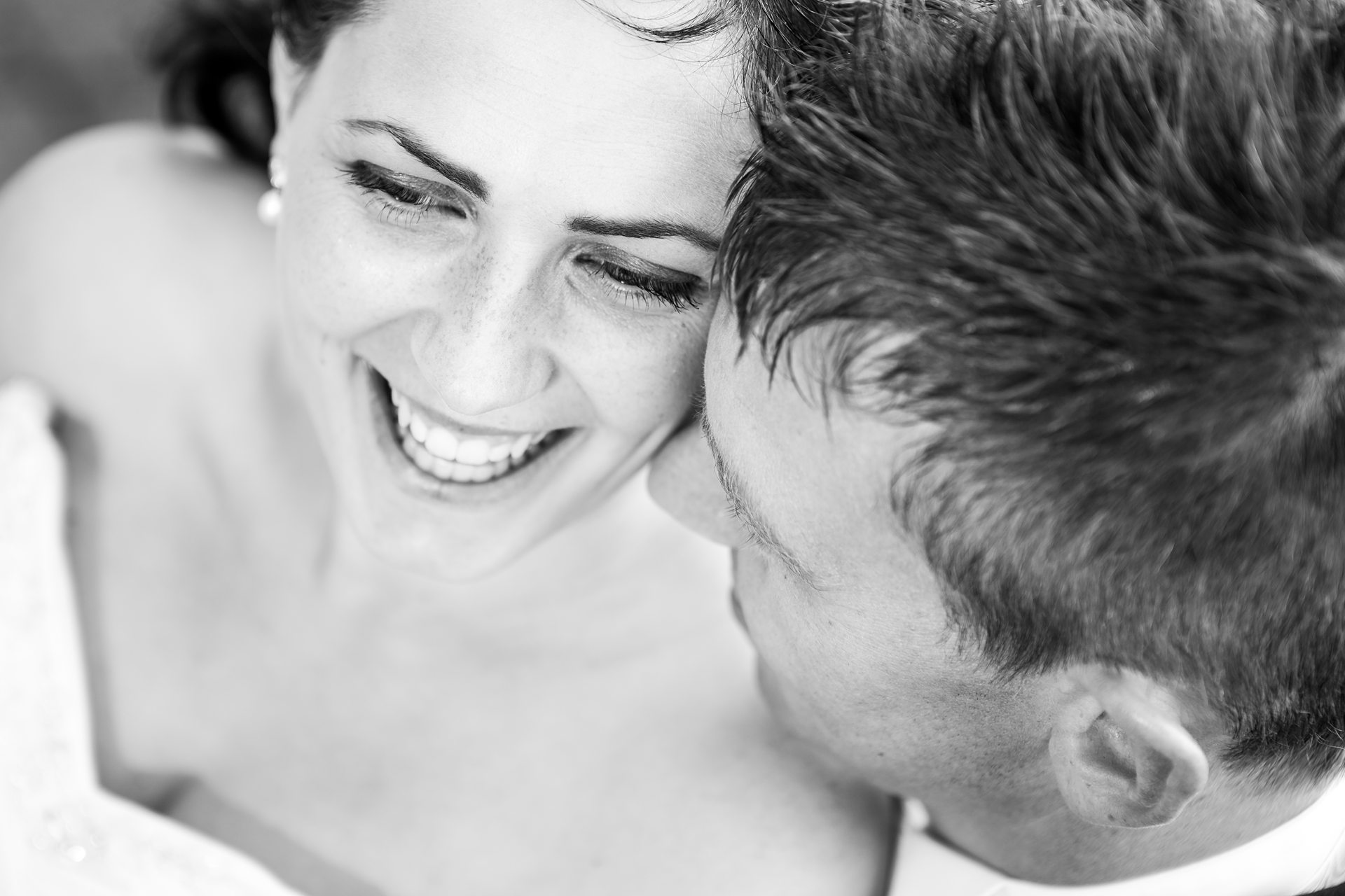 Nærbilde av brudepar i Molde